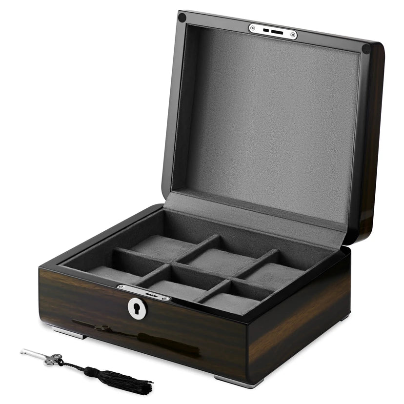 Caja Ébano (6 Relojes)