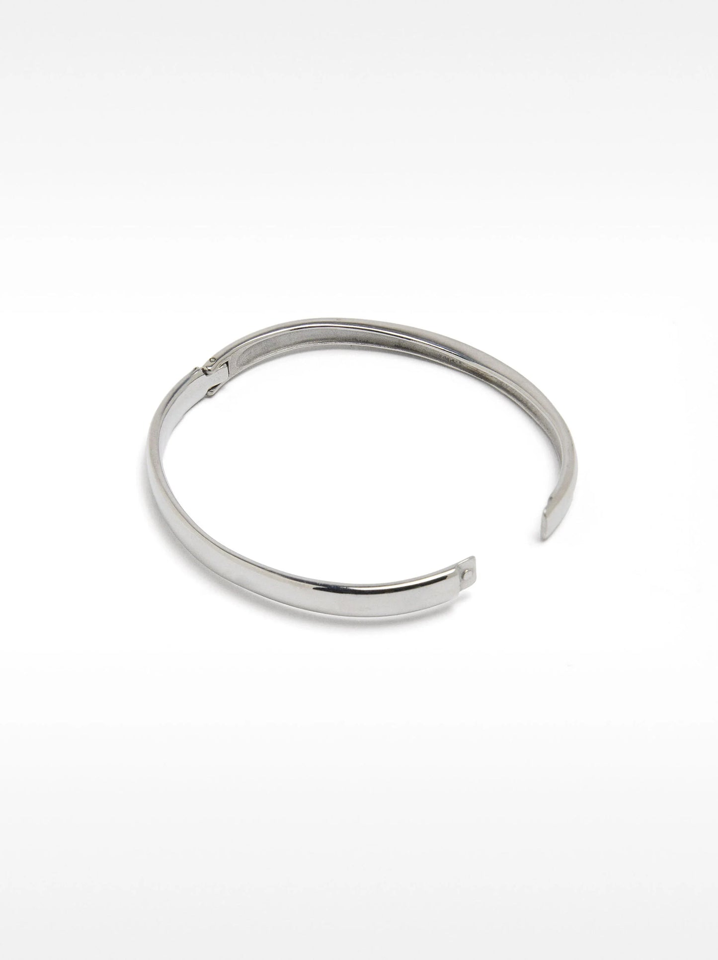 Pulsera rígida con cristales - acero inoxidable