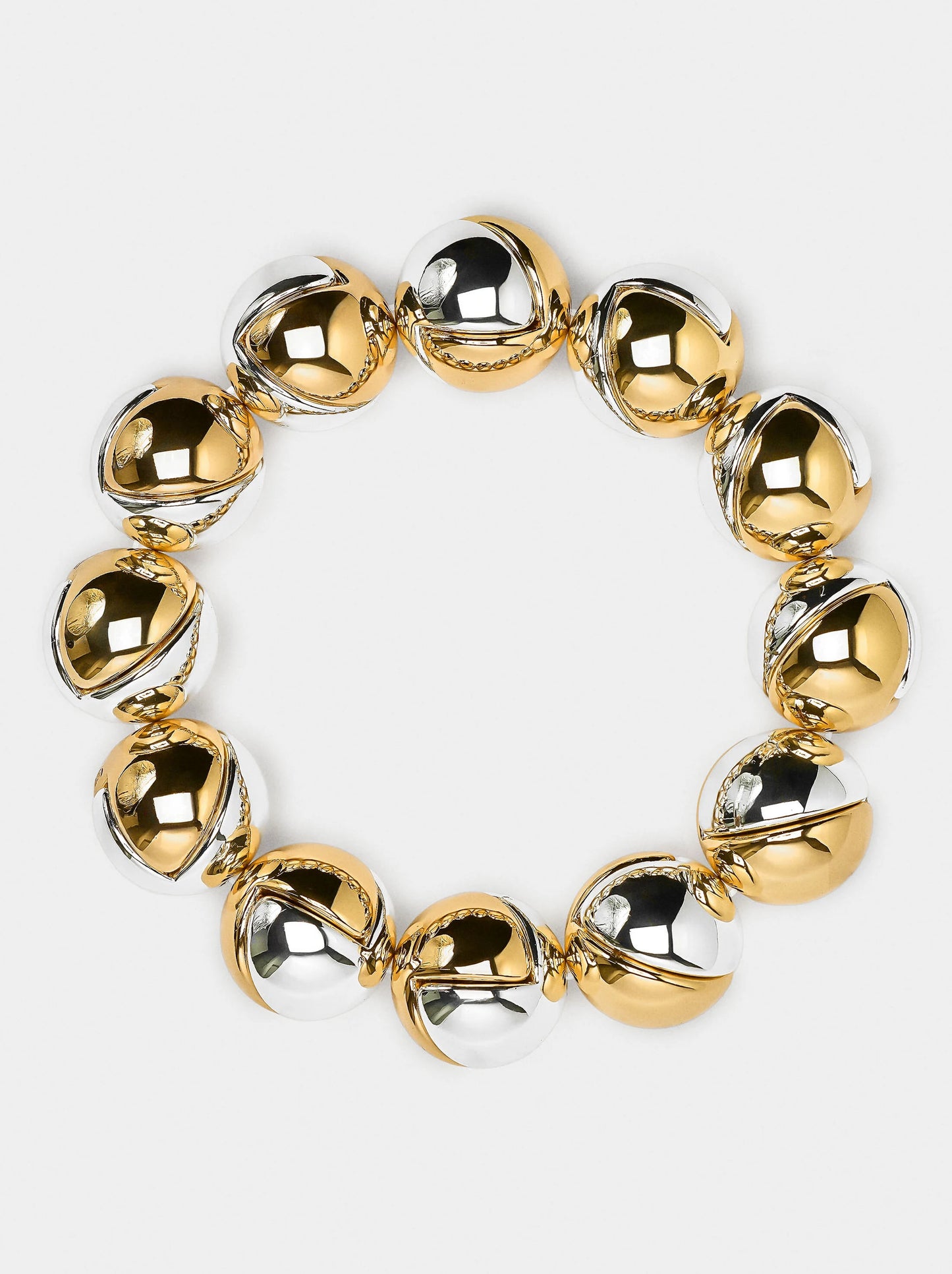 Pulsera elástica esferas bicolor