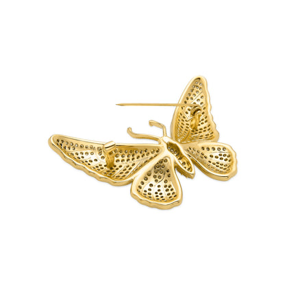 Broche con Circonita Brillante acabado oro 18k - Binde