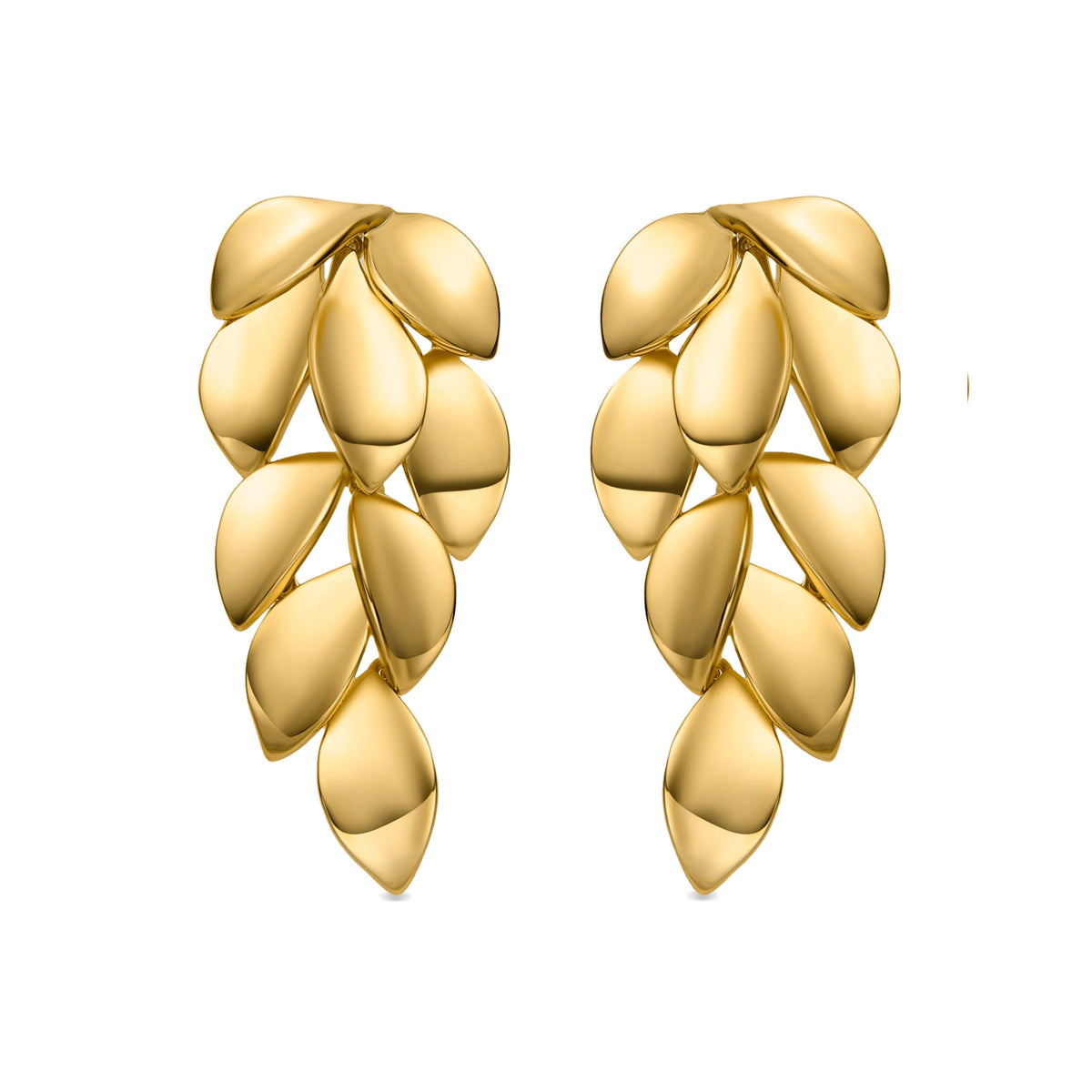 Pendientes Nafir con acabado en oro amarillo de 18 K