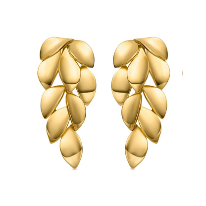 Pendientes Nafir con acabado en oro amarillo de 18 K