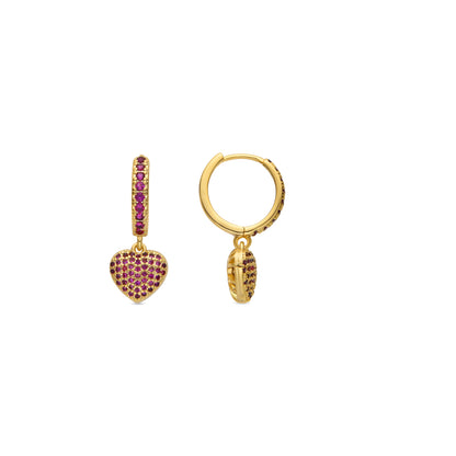 Pendientes Korisen con Circonita Rubí