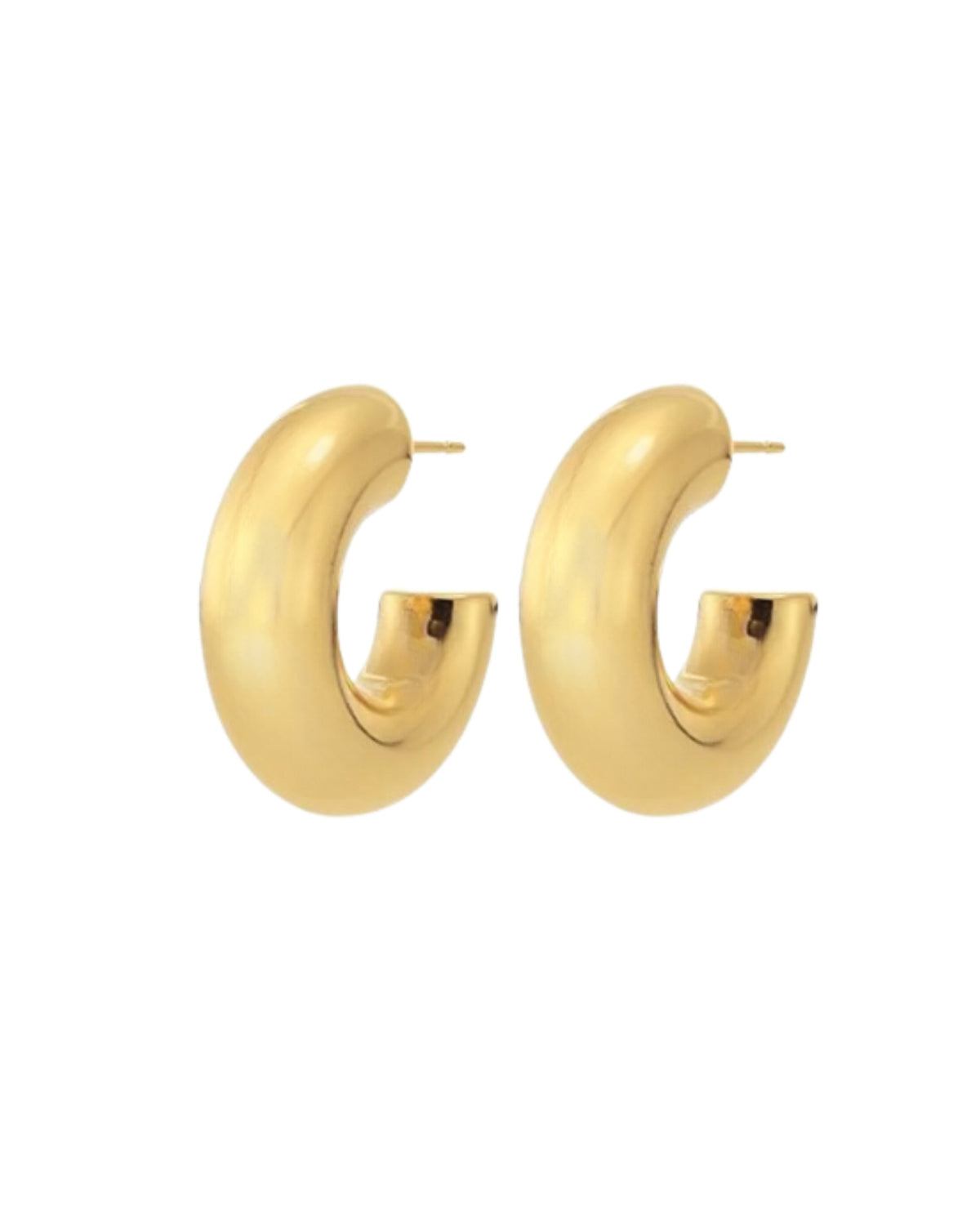 Pendientes Groove en oro amarillo mate